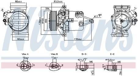 COMPRESOR CLIMATIZARE NISSENS 890980 - Compatibil cu DACIA, RENAULT