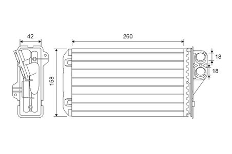 SCHIMBATOR CALDURA INCALZIRE HABITACLU VALEO 811634 - Compatibil cu NISSAN, OPEL, RENAULT, VAUXHALL