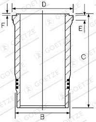 CAMASA CILINDRU GOETZE ENGINE 15-270000-00 - Compatibil cu DAEWOO, IVECO