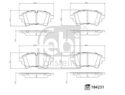 SET PLACUTE FRANA FEBI BILSTEIN 184231 - Compatibil cu AUDI
