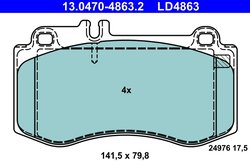 Set placute frana ATE 13.0470-4863.2