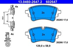 Set placute frana ATE 13.0460-2647.2
