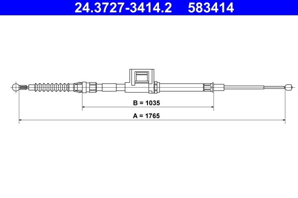 CABLU FRANA DE MANA ATE 24.3727-3414.2 - Compatibil cu SKODA