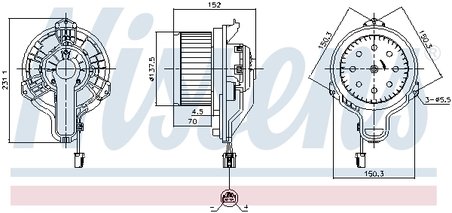 VENTILATOR HABITACLU NISSENS 87648 - Compatibil cu FORD