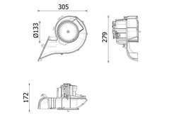 Ventilator habitaclu MAHLE AB 348 000P