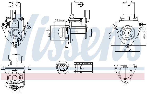SUPAPA EGR NISSENS 98510 - Compatibil cu HYUNDAI, KIA
