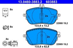 Set placute frana ATE 13.0460-3883.2