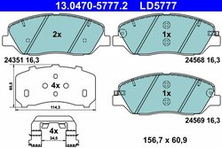 Set placute frana ATE 13.0470-5777.2