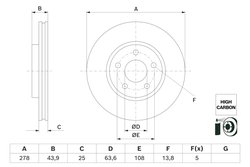 DISC FRANA BOSCH 0 986 479 H66 - Compatibil cu FORD, FORD AUSTRALIA