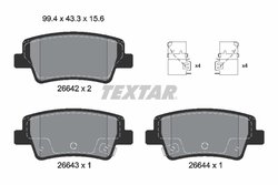 Set placute frana Textar 2664201