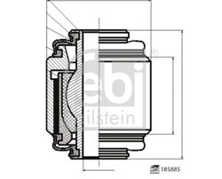 Bucsa suspensie Febi Bilstein 185885