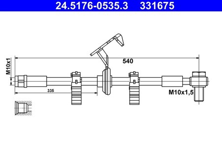 FURTUN FRANA ATE 24.5176-0535.3 - Compatibil cu MERCEDES-BENZ