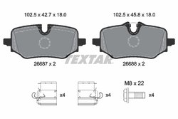 SET PLACUTE FRANA TEXTAR 2668701 - Compatibil cu BMW, BMW (BRILLIANCE), MINI
