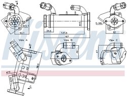 RADIATOR RECIRCULARE GAZE ESAPAMENT NISSENS 989474 - Compatibil cu LAND ROVER