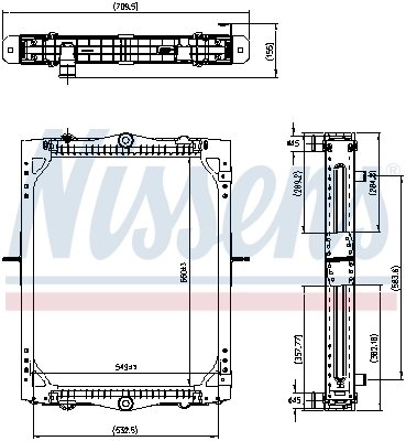 RADIATOR RACIRE MOTOR NISSENS 606425 - Compatibil cu DAF