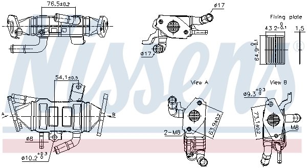 RADIATOR RECIRCULARE GAZE ESAPAMENT NISSENS 989488 - Compatibil cu SUZUKI, TOYOTA