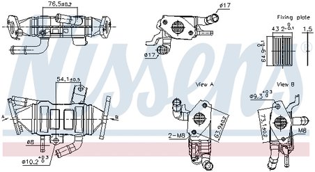 RADIATOR RECIRCULARE GAZE ESAPAMENT NISSENS 989488 - Compatibil cu SUZUKI, TOYOTA