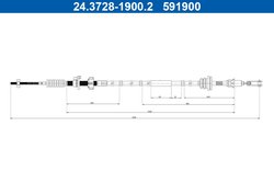 CABLU AMBREIAJ ATE 24.3728-1900.2 - Compatibil cu TOYOTA