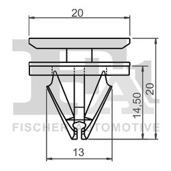 CLIPS, ACOPERIRE DECORATIVA SI PROTECTIE FA1 13-40026.10 - Compatibil cu CITROEN, FORD, OPEL, VAUXHALL