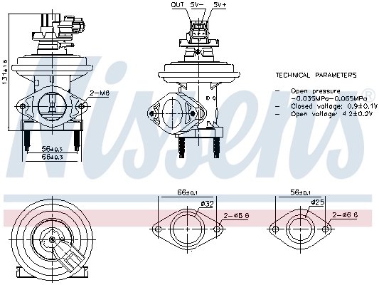 Supapa EGR Nissens 98480