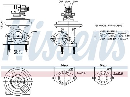 Supapa EGR Nissens 98480