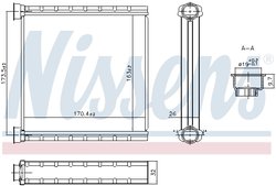 Schimbator caldura incalzire habitaclu Nissens 707278