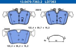 Set placute frana ATE 13.0470-7363.2