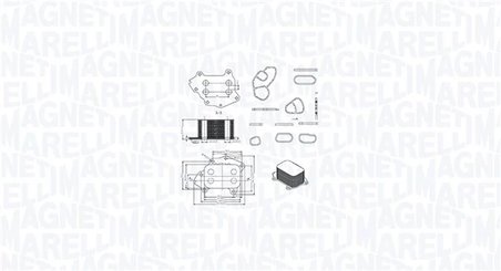 RADIATOR ULEI / TERMOFLOT MAGNETI MARELLI 350300002400 - Compatibil cu CITROEN, DS, FIAT, FORD, MAZDA, MINI, MITSUBISHI, PEUGEOT