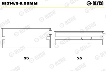CUZINETI ARBORE COTIT GLYCO H1314/5 0.25MM - Compatibil cu AUDI, SEAT, SKODA, VW