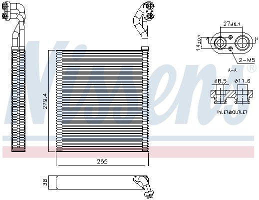 EVAPORATOR AER CONDITIONAT NISSENS 92413 - Compatibil cu HONDA