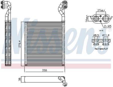 EVAPORATOR AER CONDITIONAT NISSENS 92413 - Compatibil cu HONDA