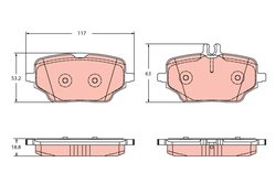 Set placute frana TRW GDB2381