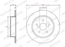 DISC FRANA FERODO DDF3112C - Compatibil cu TOYOTA