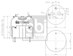 Burduf suspensie pneumatica Febi Bilstein 175642