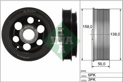 FULIE ARBORE COTIT / VIBROCHEN INA 544 0180 10 - Compatibil cu FORD, FORD AUSTRALIA, FORD USA