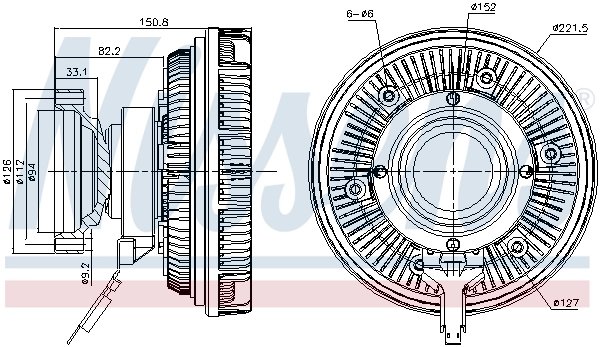 Cupla ventilator radiator Nissens 86250