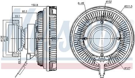 Cupla ventilator radiator Nissens 86250