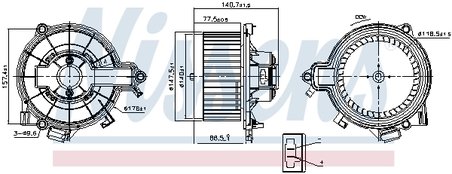 VENTILATOR HABITACLU NISSENS 87616 - Compatibil cu IVECO