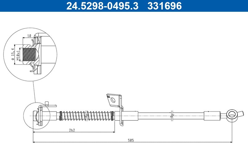 FURTUN FRANA ATE 24.5298-0495.3 - Compatibil cu HYUNDAI, KIA