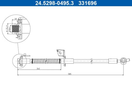 FURTUN FRANA ATE 24.5298-0495.3 - Compatibil cu HYUNDAI, KIA