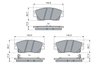 SET PLACUTE FRANA BOSCH 0 986 460 076 - Compatibil cu HYUNDAI, HYUNDAI (BEIJING)
