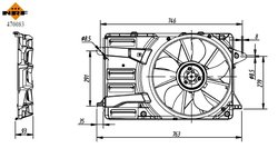 VENTILATOR RADIATOR RACIRE NRF 470083 - Compatibil cu OPEL, VAUXHALL