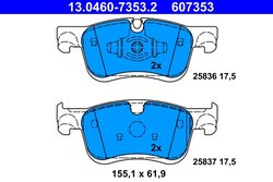 SET PLACUTE FRANA ATE 13.0460-7353.2 - Compatibil cu CITROEN, OPEL, PEUGEOT, TOYOTA, VAUXHALL