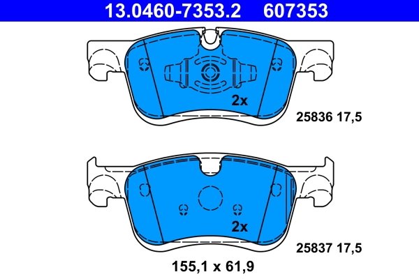 Set placute frana ATE 13.0460-7353.2