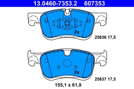 Set placute frana ATE 13.0460-7353.2