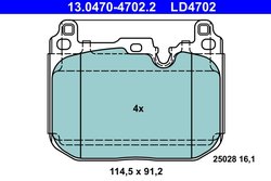 Set placute frana ATE 13.0470-4702.2