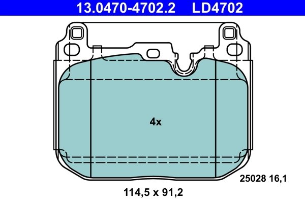 SET PLACUTE FRANA ATE 13.0470-4702.2 - Compatibil cu BMW, MINI
