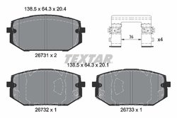 Set placute frana Textar 2673101