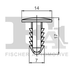 CLIPS, ACOPERIRE DECORATIVA SI PROTECTIE FA1 11-10009.25 - Piesa auto compatibila cu mai multe marci