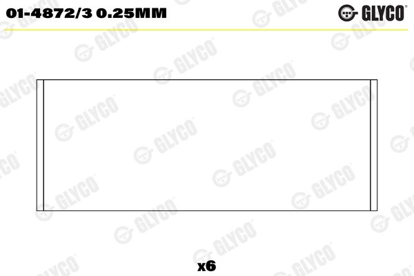 Cuzineti biela Glyco 01-4872/3 0.25MM